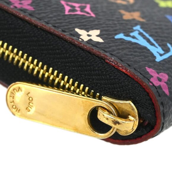 Louis Vuitton Black Multicolor Zippy Coin Purse Wallet M93740 TS1132 184668 - Picture 5 of 7